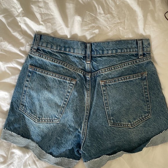 Reformation Charlie Cuffed High Rise Jean Shorts - Picture 7 of 7